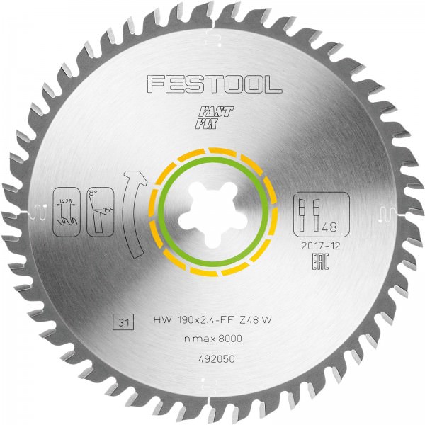 Festool Feinzahn-Sägeblatt HW 190x2,4 FF W48 (für CS50)