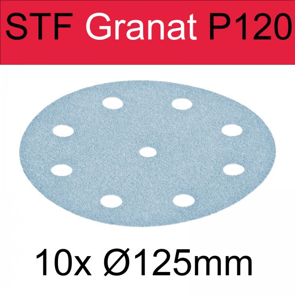 Festool Schleifscheibe Granat STF D125/8 P120 GR/10 497148