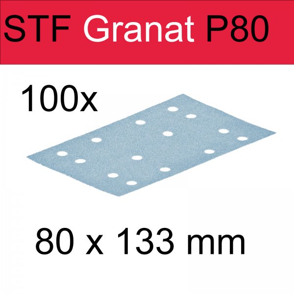 Festool Schleifstreifen Granat STF 80x133 P80 GR/50