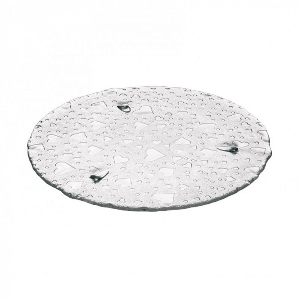 Leonardo 070585 Kuchen-/Tortenplatte Herz 34cm klar